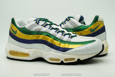 NIKE AIR MAX 95 NEW SIZE 12 BRAZIL WORLD CUP WHITE CLASSIC GREEN