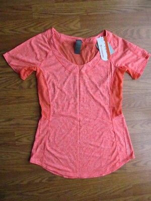 Merrell Apparel JWS22352-830 Womens Helio Nectarine Orange 3M Reflect Tee XLarge
