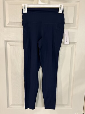 Yogalicious Powerlux Tribeca Leggings, Pockets, Size S Dark Navy $78.