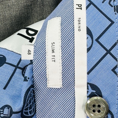 Pantalones de lana lavables PT Torino Techno para hombre EU 48 US 32 calce ajustado gris ITALIA NUEVOS CON ETIQUETAS - Imagen 10 de 16