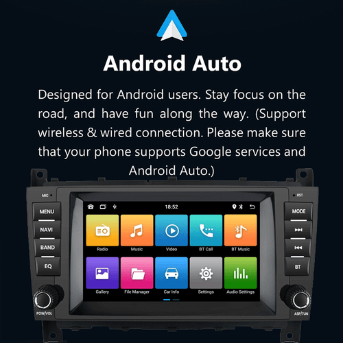 for MERCEDES BENZ C CLK W203 W209 Stereo CarPlay Navigation+BT Head Unit 4+64G - Picture 6 of 14