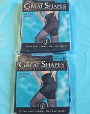 2 Pairs No Nonsense Great Shapes Shaper Pantyhose Size B American Navy