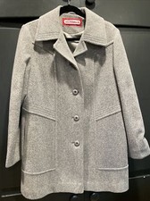 Authentic Mackintosh Coat Wool Gray Women’s Large Made In Usa Excellent 33” Long