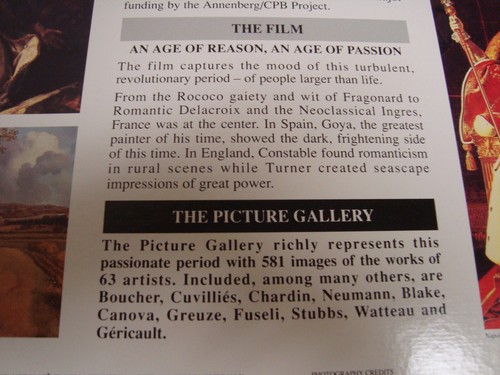 ART OF THE WESTERN WORLD: AN AGE OF PASSION/AN AGE OF REASON Laserdisc like new - Picture 4 of 4