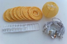 CHINESE JAPANESE YELLOW COLOR PAPER LANTERN STRING LIGHTS 4"