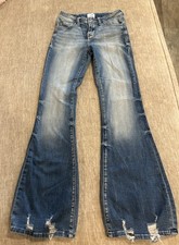 BKE Youth Distressed Bootcut Stretch Jeans   Size 14