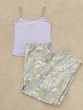 Vintage Y2K Victoria s Secret Pajama Set Lavender Paisley Cami S Pant L Mismatch