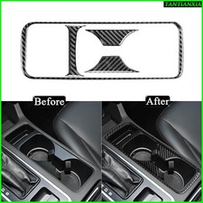 For Ford Escape Kuga C520 17-19 Real Carbon Fiber Center Cup Holder Cover Trim For Ford Escape Kuga C520 17-19 Real Carbon Fiber Center Cup Holder Cover Trim