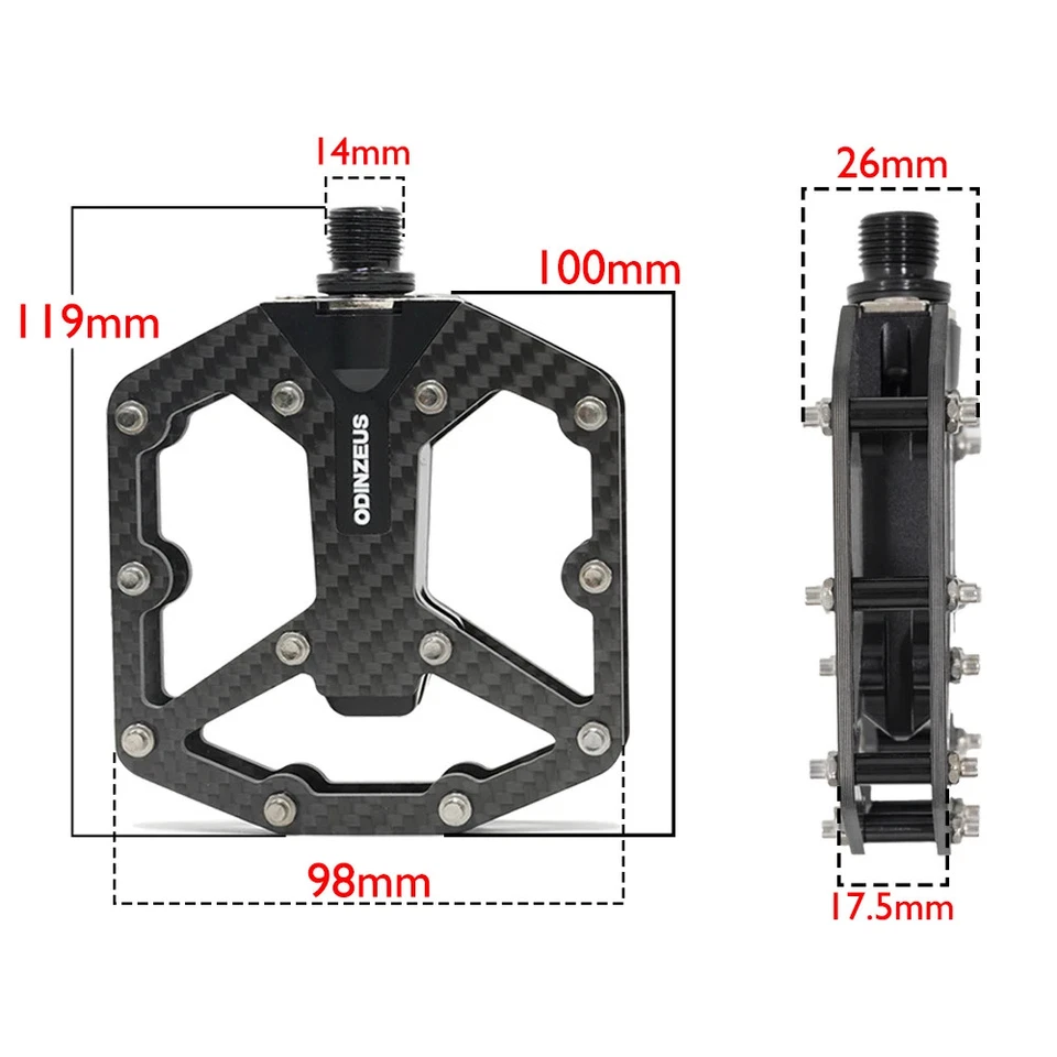 Ultra-light Titanium Alloy Shaft MTB/Road Bicycle Pedals Lightweight Accessories - Image 2 of 4