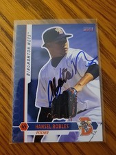2014 Binghamton Mets Team Set Hansel Robles RC Rookie Card Signed IP Auto MLB. rookie card picture