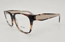 Prada Eyeglasses VPR 17Z NEW color 07R-1O1 Light Havana Size 54 Square Women's