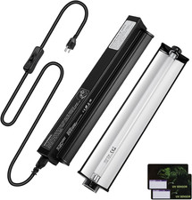 12in T5 HO UVB 10.0 Fixture 8Watt w/Bulb, 3 Mount Options, Reptile Tank Kit  UV