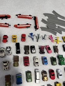 Vintage Galoob Micro Machines Lot Of 108 Red Corvertible Corvette Train etc