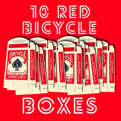 10 x RED Empty Bicycle Boxes - Playing Card Box - Magic Tricks - Image 1 of 2