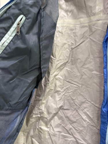 Marmot PreCip Eco Waterproof Windbreaker Jacket Blue White Lightweight Rain M - Picture 11 of 12