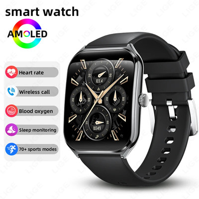 Ultra Thin Smart Watch Herren 498cm Amoled 368*448 Display Immer Show Time