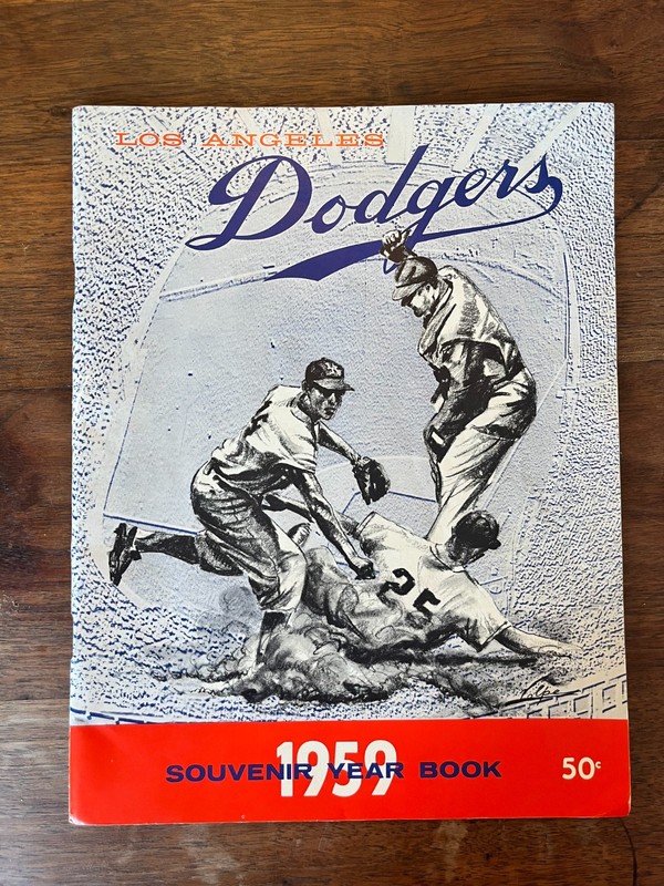 1959 Los Angeles Dodgers Souvenir Year Book World Series Champions