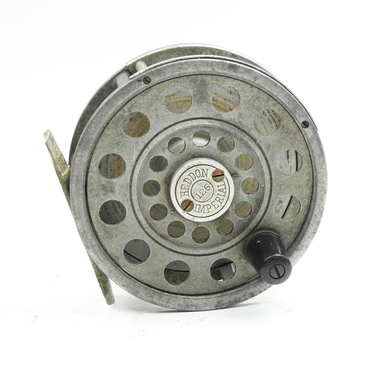 1950's metal fly reels Vintage Heddon Imperial 125 Fly Fishing Reel. “Natural” Metal Finish