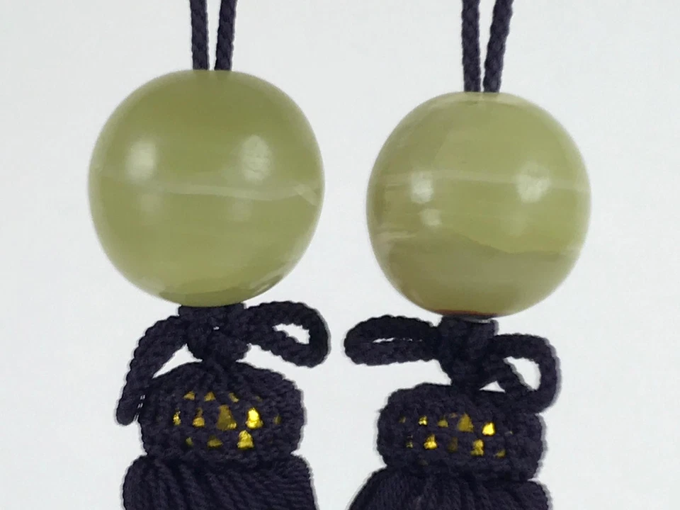 Японский агат камень вися свиток веса Fuchin Kakejiku фиолетовый кисточки FC345 - Изображение 4 из 4