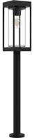 Sockelleuchte Aluminium Schwarz 76 Cm IP44 E27 Laterne Wegeleuchte Garten