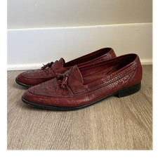 Vero Cuoio Mens Burgundy Leather Tassel Loafe...