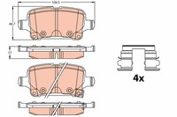 Bremsbelagsatz Scheibenbremse TRW GDB2180 FüR Opel Astra B16 Sports Tourer F17