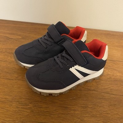 Simple Joys by Carter's Boys Sneakers Navy Red 11M US Hook & Loop Strap