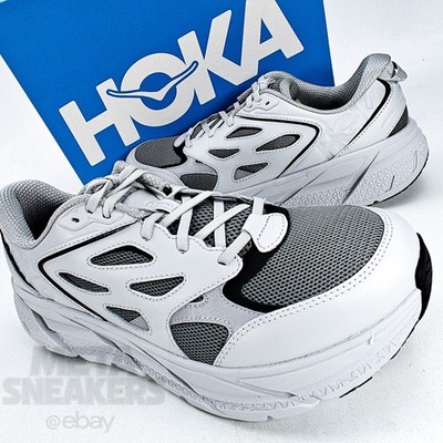 Hoka One One US 11 Men's Stellar Grey Black Rare Clifton L Athletics 1160050 NIB