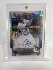 2025 Bowman Chrome Prospects Emil Morales # BMA-EM Mojo Auto LA Dodgers 