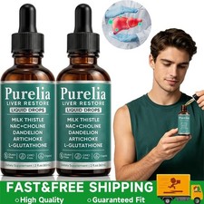 Purelia Liver Restore Drops Complete Liver Detox Support Supplement 60ml