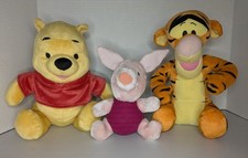 Mattel Disney Winnie The Pooh,Tigger,Piglet, Stuffed Plush Lot Of 3 Fisher Price