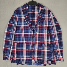 Polo Ralph Lauren Blazer Mens 40R Plaid Sportcoat Jacket Cotton Unstructured NEW