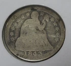1843, Seated Liberty Half Dime, well half of one