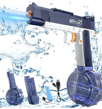 TWO Continuous Fire Electric Water Guns Adult Kids Rechargeable Squirt Guns, New