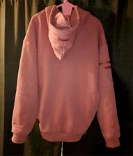 Comfrt Airplane Mode  Zip Hoodie with built-in eye mask- In Bag- LARGE -BERRY