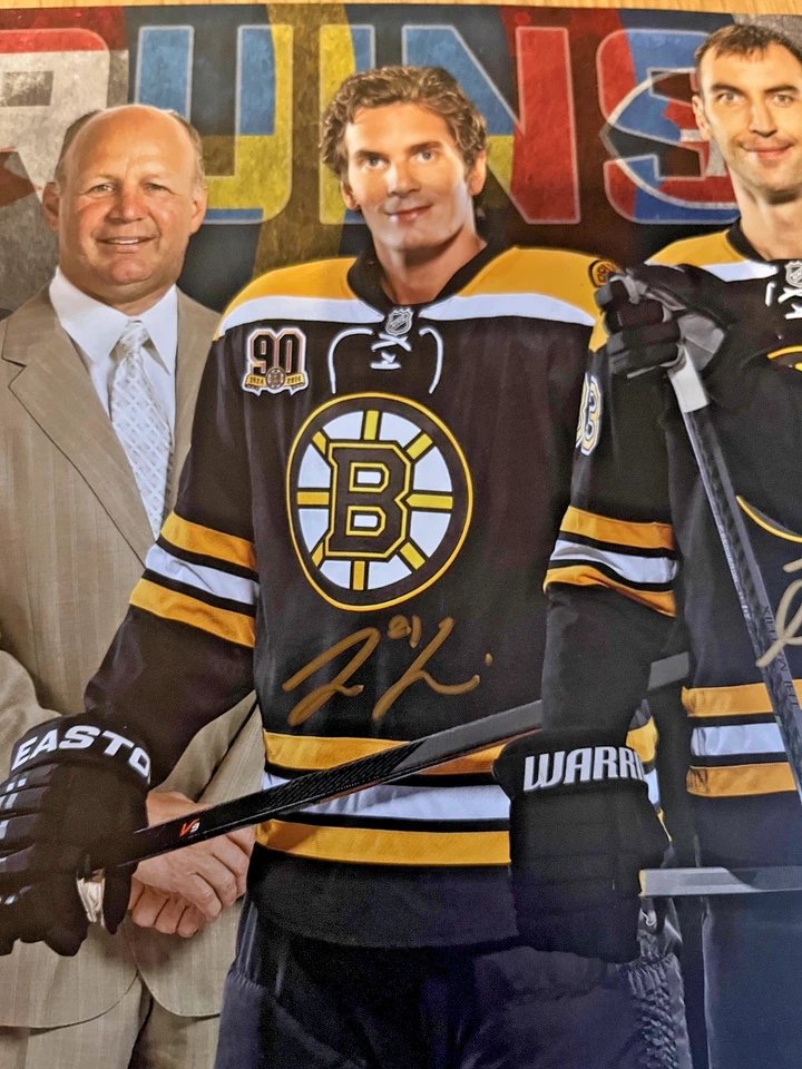 Boston Bruins 2014 11x17 firmado por Rask, Krejci, Chara, Bergeron, Eriksson con certificado de autenticidad Foto 3 de 4