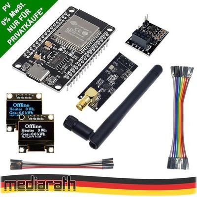 OpenDTU Hoymiles DIY Kit Display SSD1306 ESP32 NRF24L01+ Antenne Socket Kabel PV