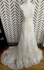 Victoria Jane For Ronald Joyce Strapless Embroidered  Women's Wedding Dress 12 