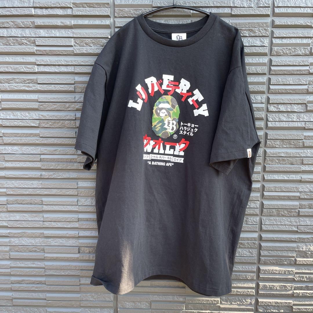 BAPE LBWK Katakana T-Shirt Black XXL Ape Camouflage 205552