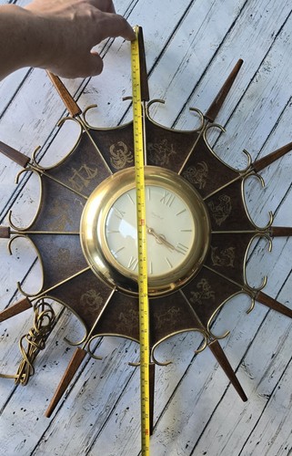 Orologio da parete Mid-Century moderno Zodiac Starburst United Clock - Foto 2 di 13