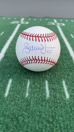 Andruw Jones Atlanta Braves Signed MLB Baseball Beckett Witnessed COA