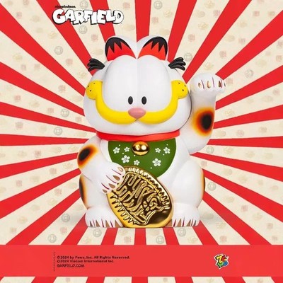ZCWO Garfield FORTUNE Gold Rush White PVC Vinyl Figure Sofubi Toy H26CM(10.2in)
