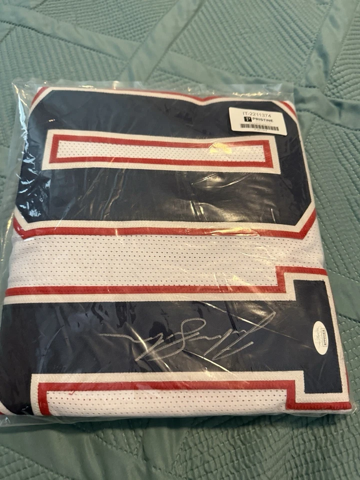 Camiseta personalizada firmada por Josh Gordon Patriots con certificado de autenticidad JSA Foto 4 de 4