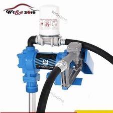 Gasoline Fuel Transfer Pump with Nozzle Kit 12V DC 20GPM For Gas Diesel Kerosene