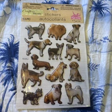 DOG BREEDS - Crafter's Square 3D Pop Up Scrapbook Craft Sticker Pet Animals