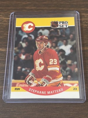 1990-91 Pro Set - Stephane Matteau #593 (RC) Calgary Flames