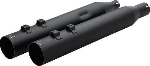 KHROME WERKS HP-Plus HP-Plus Slip-On Muffler 4 Inch Straight Cut Black M8