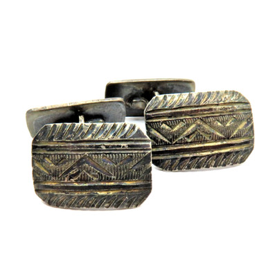 Original Art Deco Manschettenknöpfe 835 Silber silver cufflinks Antique Vintage