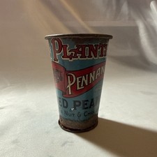 Antique Planters Mr Peanut 5 Cent Tin Litho S...