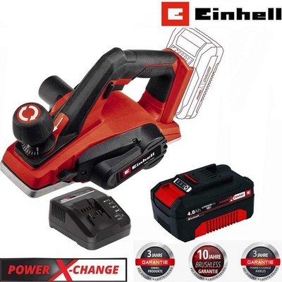 Einhell 18V Akku-Hobel TE-PL 18/82 Li-mit Akku 4-0 Ah , Ladegerät